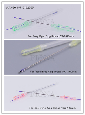 Cannulla-Faden-Aufzug 19G-100mm ZAHN PDO PCL PLLA 4D für nicht chirurgisches Face lifting